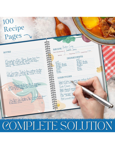 Carpeta de Recetas BOYJIS con Bloc Impermeable y Pestañas