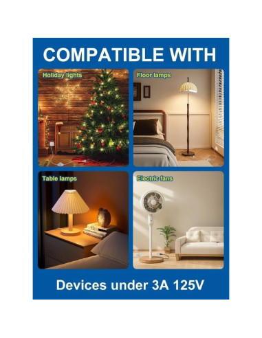 Interruptor de Pedal de Pie Kofuyni 6ft con Cable Claro 3A 125V