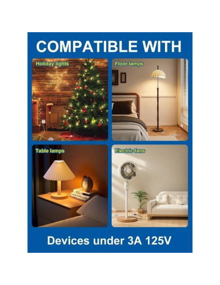 Interruptor de Pedal de Pie Kofuyni 6ft con Cable Claro 3A 125V