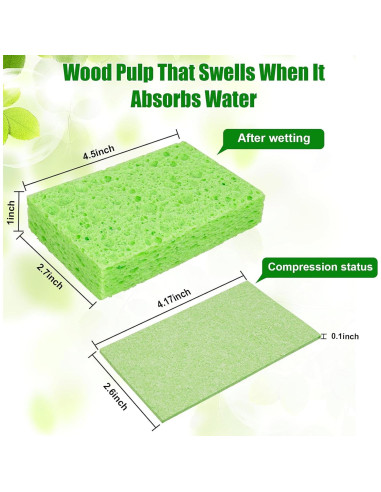 12 Esponjas de Cocina VUKOKU Reutilizables Ecológicas Multiusos