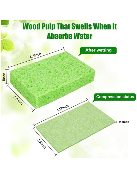 12 Esponjas de Cocina VUKOKU Reutilizables Ecológicas Multiusos