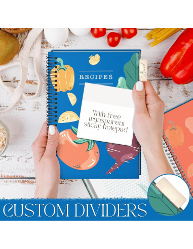 Carpeta de Recetas BOYJIS con Bloc Impermeable y Pestañas