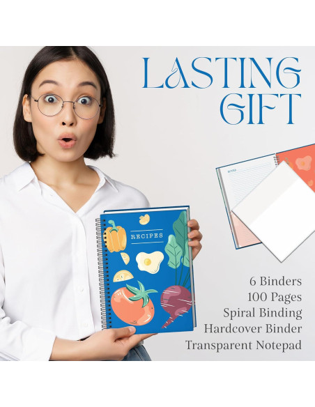 Carpeta de Recetas BOYJIS con Bloc Impermeable y Pestañas