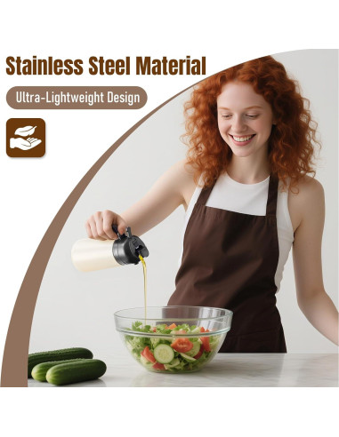 Rociador de Aceite Baalaka 16oz Acero Inoxidable Negro