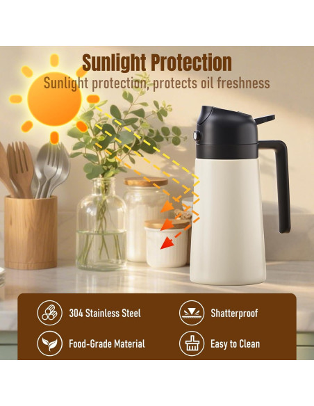 Rociador de Aceite Baalaka 16oz Acero Inoxidable Negro