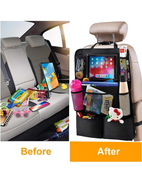 Organizador de Auto Genérico para Asiento Trasero con Soporte para Tableta 27.94 cm