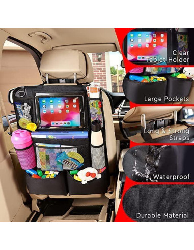 Organizador de Auto Genérico para Asiento Trasero con Soporte para Tableta 27.94 cm
