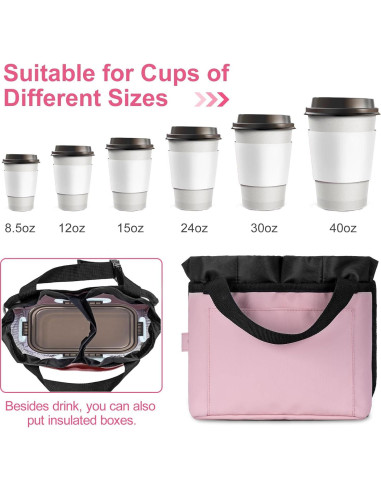 Soporte para Taza de Equipaje WIROTA Rosa - Multifuncional