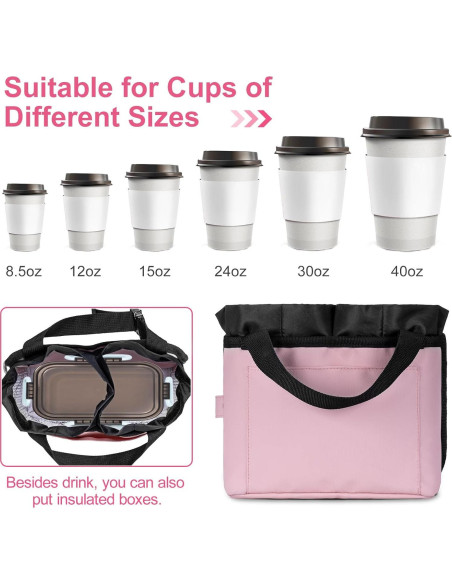 Soporte para Taza de Equipaje WIROTA Rosa - Multifuncional