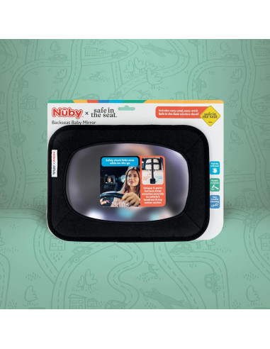 Espejo para Bebés en Asiento Trasero Nuby - Resistente a Roturas
