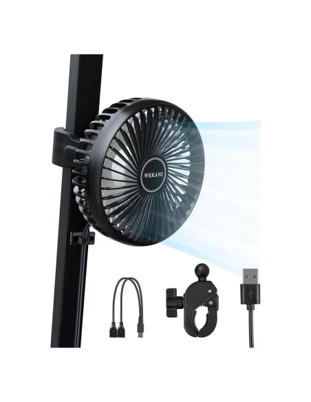 Ventilador Portátil WEKANI para Carro de Golf USB 3 Velocidades