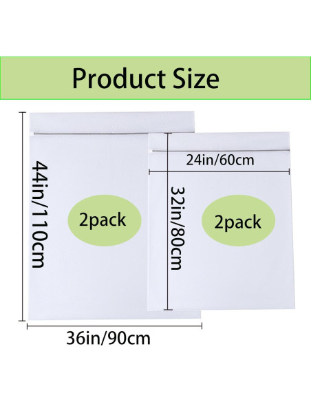 4 Bolsas de Malla para Lavandería MEGIESTO con Cremallera