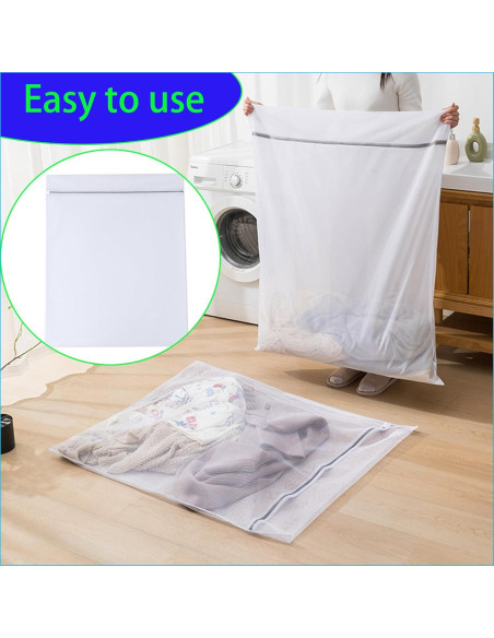 4 Bolsas de Malla para Lavandería MEGIESTO con Cremallera