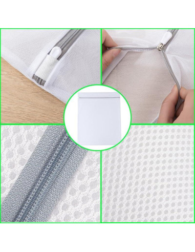 4 Bolsas de Malla para Lavandería MEGIESTO con Cremallera