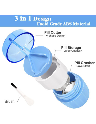 Triturador de Pastillas 3-en-1 Sukki con Almacenamiento