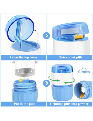 Triturador de Pastillas 3-en-1 Sukki con Almacenamiento