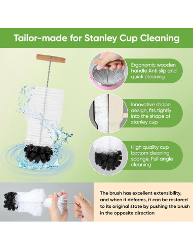 Juego de cepillos de limpieza de botellas TUNIKO 3 en 1