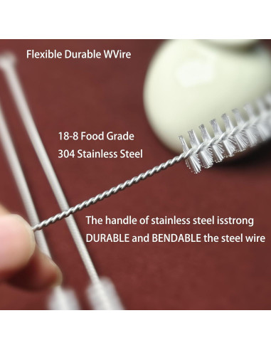 Cepillo Limpiador de Popotes CIDYAUST 26.5cm 2 Piezas Nylon