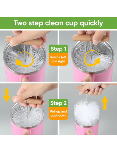 Juego de cepillos de limpieza de botellas TUNIKO 3 en 1