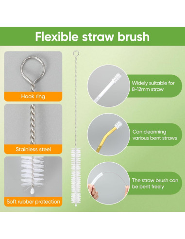 Juego de cepillos de limpieza de botellas TUNIKO 3 en 1