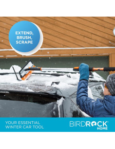 Cepillo de Nieve Extensible BIRDROCK HOME 147 cm con Raspador 2