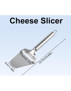 Cortador de Queso Acero Inoxidable Lasuroa 22.5x8.5cm Multifuncional 2