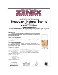 Desodorante en Spray Seco Zenex para Dispensadores Automáticos - Cítricos 2