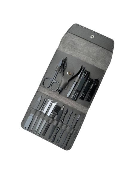 Juego de Manicura Profesional Lemon Shane - 16 Piezas Acero Inoxidable