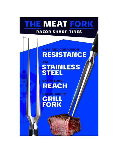 Tenedor de Carne Dalstrong El Impalador - Acero Inoxidable 22 cm
