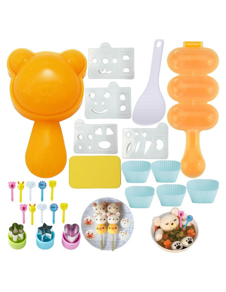 Conjunto de Moldes de Arroz Gpurplebud 21 Piezas Animales