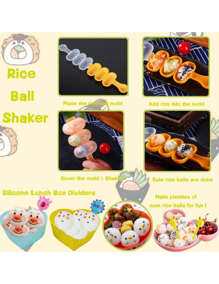 Conjunto de Moldes de Arroz Gpurplebud 21 Piezas Animales