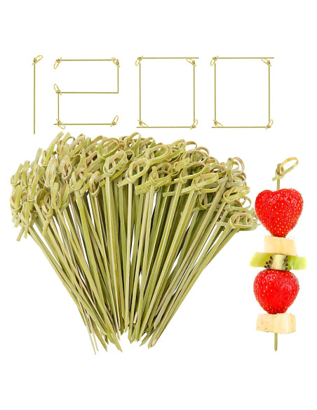 Juego de Palillos de Cóctel SEANSDA 1200PCS Bambú 10.49cm