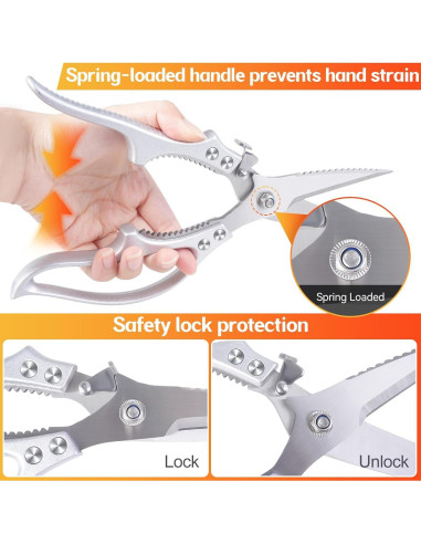 Tijeras de Cocina MDHAND 26.92 cm Alta Resistencia Inoxidable