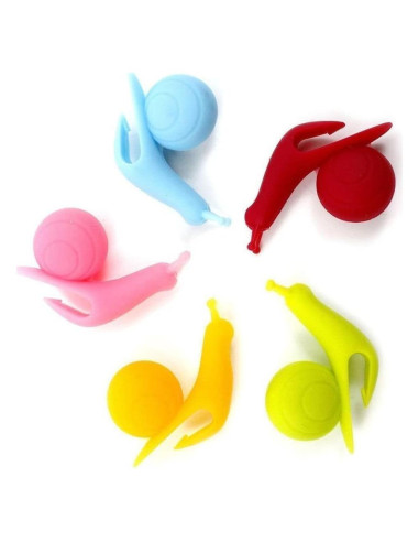 Soporte de Bolsa de Té Silicona Cauaoa 5 Piezas Caracol