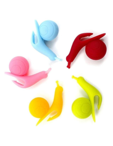 Soporte de Bolsa de Té Silicona Cauaoa 5 Piezas Caracol