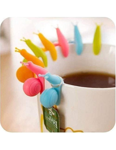 Soporte de Bolsa de Té Silicona Cauaoa 5 Piezas Caracol