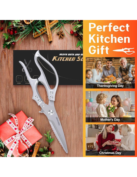 Tijeras de Cocina MDHAND 26.92 cm Alta Resistencia Inoxidable