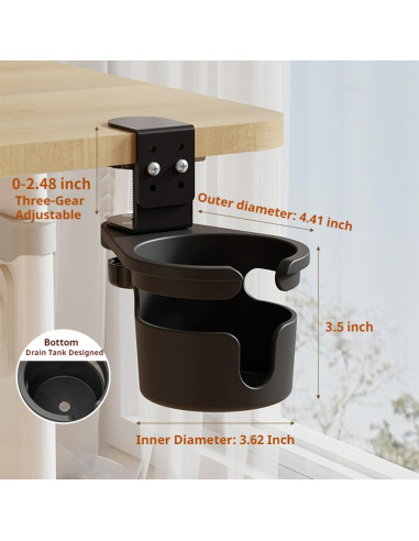 Soporte para Taza de Escritorio XULIONTS Ajustable 360