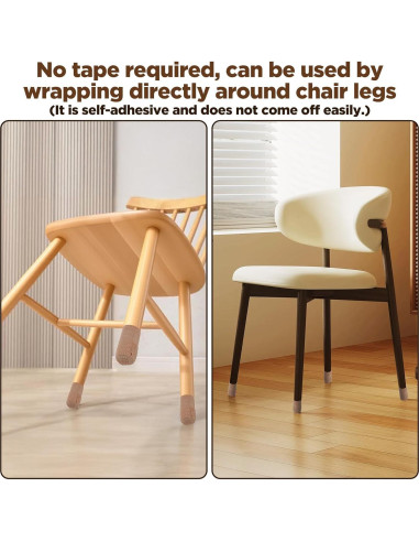 Cinta Antideslizante Beige Zyghjort para Patas de Silla 4m