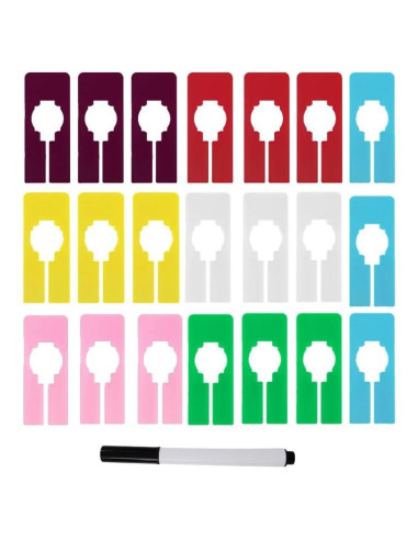 Divisores de Estante de Closet 21pcs - Organizadores de Plástico Reutilizables