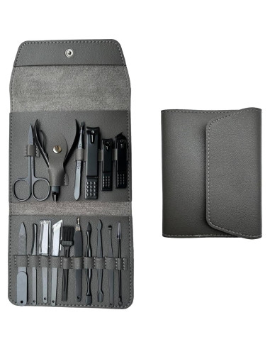 Juego de Manicura Profesional Lemon Shane - 16 Piezas Acero Inoxidable