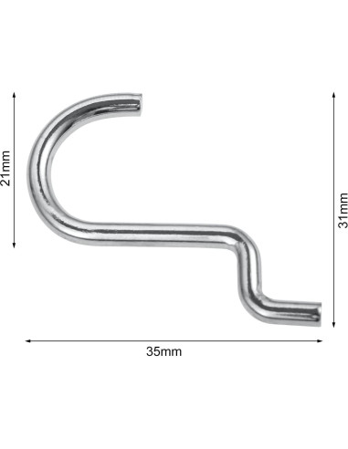 Ganchos de Metal para Tablero Perforado dophee - 10 Piezas 35x31mm