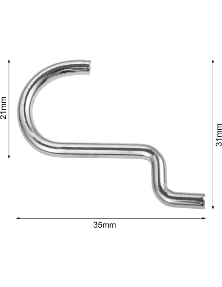 Ganchos de Metal para Tablero Perforado dophee - 10 Piezas 35x31mm