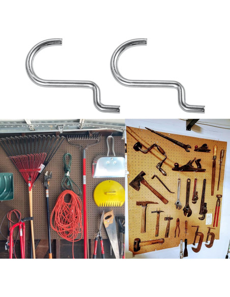 Ganchos de Metal para Tablero Perforado dophee - 10 Piezas 35x31mm