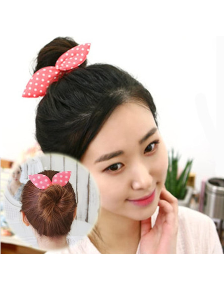 Hacedor de moño de esponja Xiwstar orejas de conejo floral