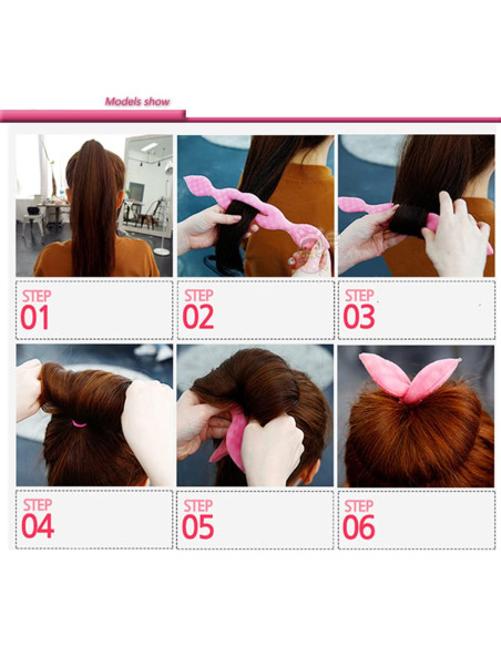 Hacedor de moño de esponja Xiwstar orejas de conejo floral