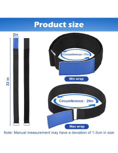 Correas de Sujeción Multipropósito PIHIL 83.82 cm Azul - Paquete de 4 2