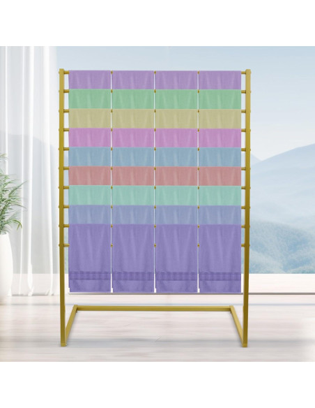 Soporte exhibición bufandas Venionwa 10 niveles dorado 100cm