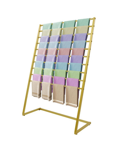 Soporte exhibición bufandas Venionwa 10 niveles dorado 100cm