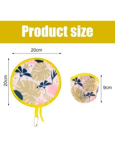 Ventilador Plegable Redondo JYSILIYH Floral 4 Piezas 2